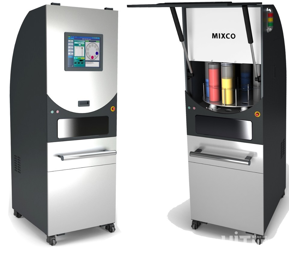 일명 '색깔 자판기'라고 불리는 믹스코. 삼화당피앤티는 조색 관련 인쇄품질을 향상시키기 위해 믹스코를 직접 개발했다.