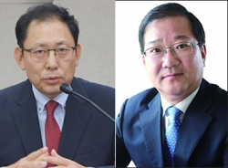 최광훈(왼쪽) 김대업 대한약사회장 후보