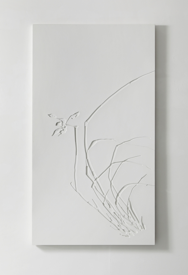 선미_사군자의 그림자-난초_83.5X150cm_acrylic on hardboard_2017 (안국문화재단 '사계군자' 전 전시작품)