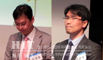 김준수 한국애브비 상무(왼쪽)와 이대호 울산의대 종양내과 교수