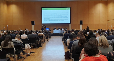 셀트리온그룹이 현지시각 13일 오스트리아 비엔나에서 진행된 2020 유럽 크론병 및 대장염학회(ECCO)에서 '램시마SC 장기 스위칭 데이터' 주제로 심포지엄을 개최했다(사진: 셀트리온)