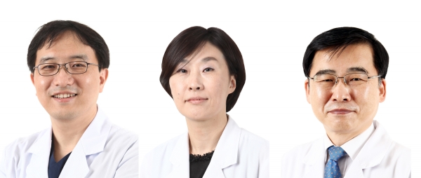 (좌측부터)고려대구로병원 감염내과 송준영, 정희진, 김우주 교수