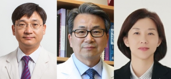 (왼쪽부터) 제9회 광동 암학술상 수상자인 이정원 성균관의대 산부인과 교수, 이춘택 서울의대 내과 교수, 김정선 국립암센터 암역학연구과 교수. (사진제공=광동제약)