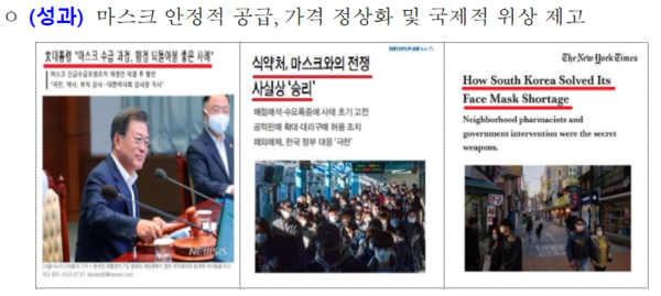 마스크 대란 극복 등 '식품의약품안전처 적극행정 우수사례' 발표