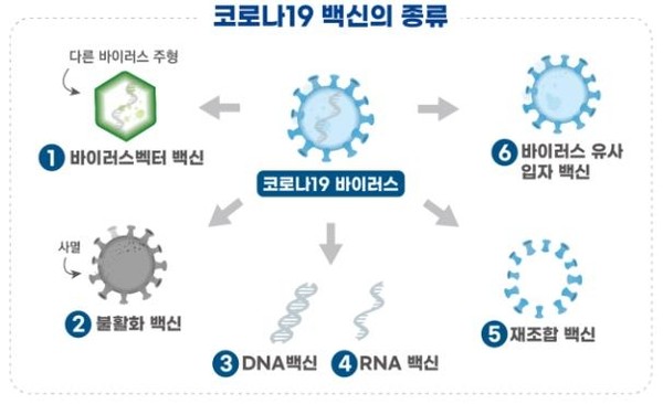 코로나19 백신의 종류 (사진제공=식품의약품안전처)