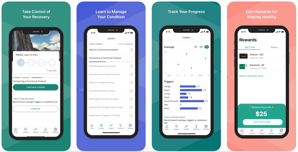 reSET-O 환자용 애플리케이션(출처 : 앱스토어 이미지)