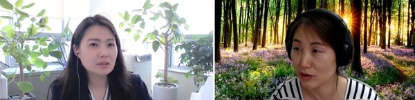 아주대학교 바이오헬스규제과학과 임상사회약학 이한길 주임교수(왼쪽) 바이오의약품트랙 장선영 주임교수