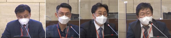 (왼쪽부터)범부처 전주기 의료기기 연구개발 사업단 김법민 단장(좌장), 카카오벤처스 김치원 상무, KT 디지털&바이오 이해성 상무, 서울아산병원 임상의학과 서준범 교수