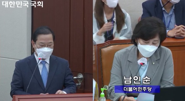  대한약사회 김대업 회장(왼쪽), 더불어민주당 남인순 의원