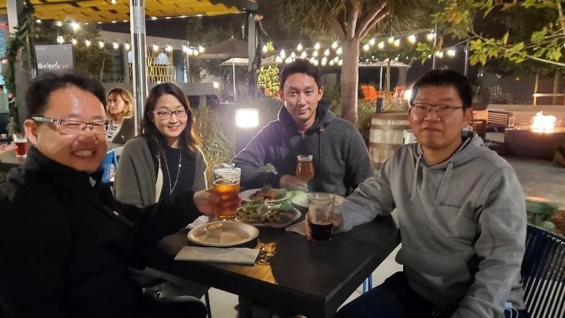 KASBP-SD 임원 미팅. 지현배, 석지영, 이동준, 이승규 박사 (왼쪽부터)