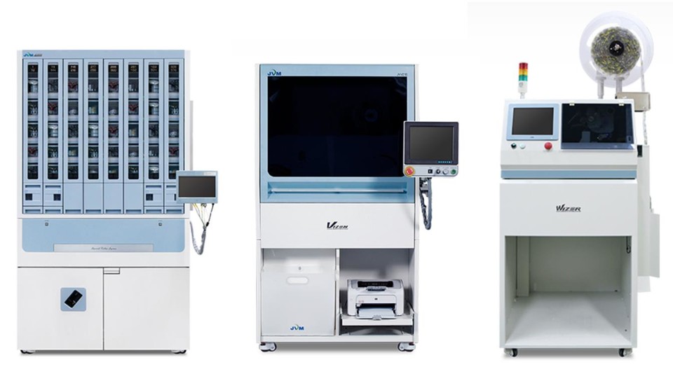 제이브이엠 혁신기술로 만들어진 대표제품인 ATDPS(왼쪽부터), VIZEN, WIZER. 제공=JVM