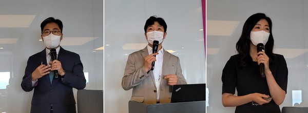 (왼쪽부터) 필립스코리아 파스널 헬스 사업부 박희제 대표, 대한예빵치과학회 박용덕 회장, 필립스코리아 퍼스널 헬스 사업부 이소연 본부장