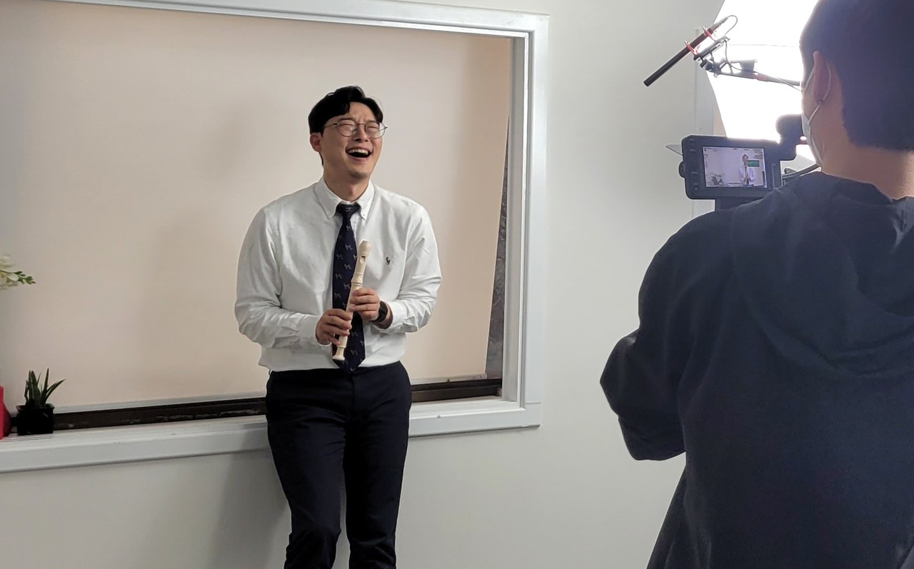 인터뷰 현장사진, 한국오가논 세일즈담당 박찬규