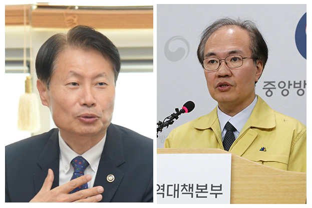 김강립 전 식약차장(좌)과 권준욱 국립보건연구원장(우) 