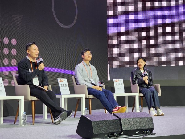 (왼쪽부터)디지털헬스케어파트너스 최윤섭 대표, 쓰리빌리언 금창원 대표, 뉴베이스 박선영 대표