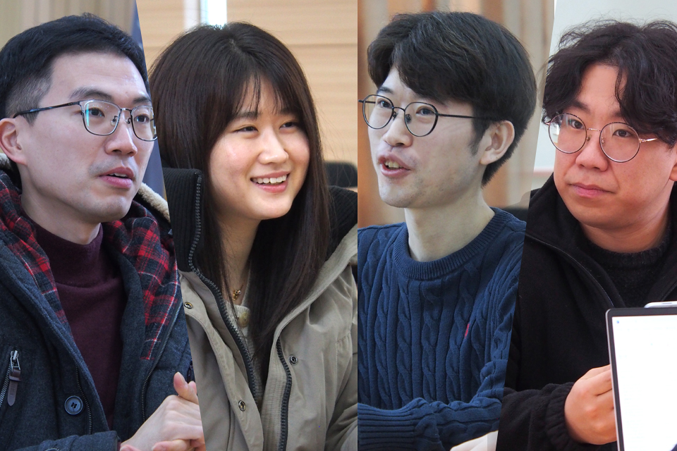 왼쪽부터 김태홍·이승현·송하준·황시현 학생