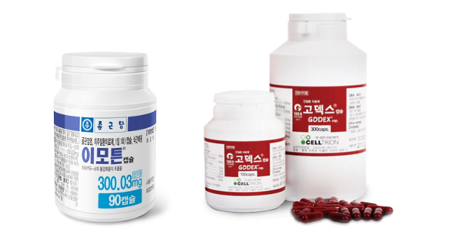 종근당 이모튼(좌)과 셀트리온 고덱스(우)