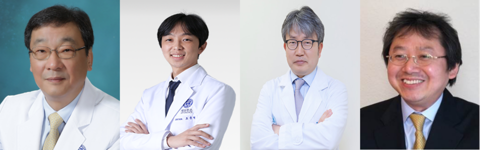 (왼쪽부터) 송시영 교수, 조중현 교수, 손우찬 교수, 신영근 교수