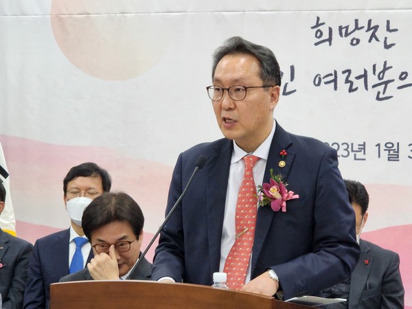 보건복지부 박민수 제2차관이 축사를 전하고 있다.