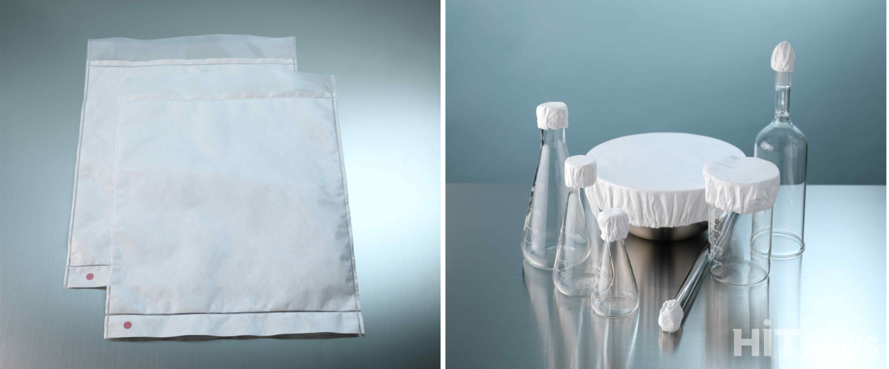 바이온팩 멸균 커버(cleanpeak Bowl Cover) 및 백(cleanpeak Easy-Tear Bag) 제품 (사진 제공 : 바이온팩)