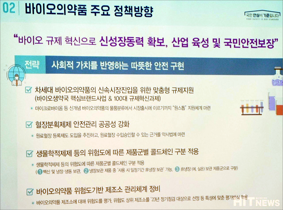 식약처 바이오의약품 주요 정책방향