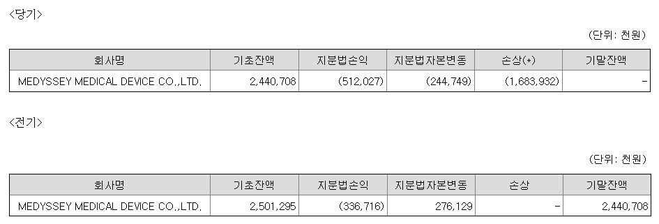 자료=금융감독원 전자공시. 메디쎄이 사업보고서