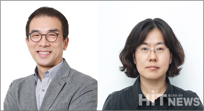 제뉴원사이언스 세종 공장 생산본부장 변형원 전무(왼쪽)와 품질본부장 심정섭 상무.