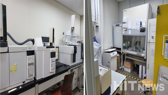 (사진 왼쪽부터) GC-MS/MS, 클린벤치