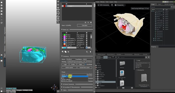 NVIDIA Omniverse를 통한 메딥프로의 실시간 디지털 트윈 제작 및 공유 모습