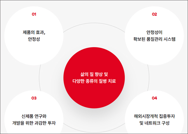 안국약품은 R&D 비전에 대해 "회사 성장의 축을 가장 유용하고 효과적인 개발 자원을 지렛대로 삼아 그 개발 자원의 힘을 통해 기업이 발전하는 이른바 'DRL(Developmental Resources Leverage)' 전략을 택하고 있다"고 설명한다. / 사진=안국약품 홈페이지 캡처