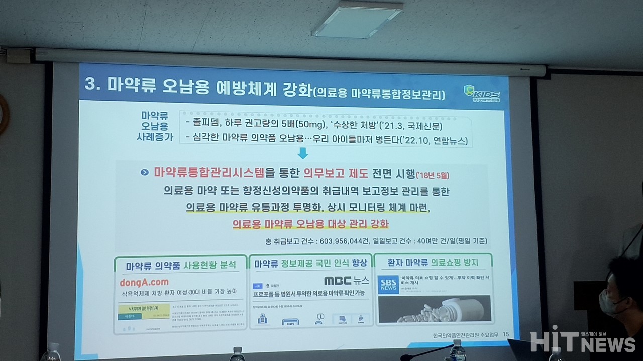 안전원 의료용 마약류통합정보관리 업무 설명 / 사진=황재선 기자