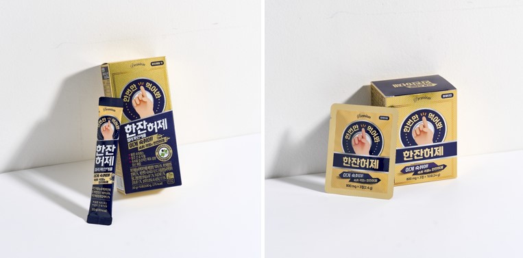 비엘팜텍이 521 Global과 공동 개발한 숙취해소제 '한잔허제' / 사진=비엘팜텍