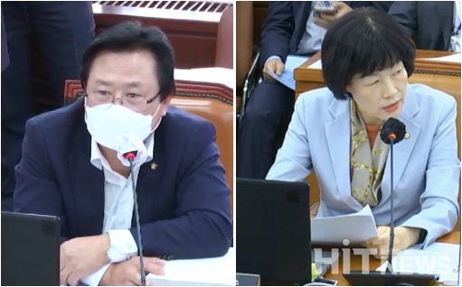 국민의힘 강기윤 의원(왼쪽)과 최연숙 의원