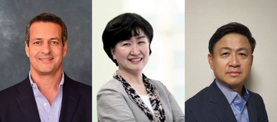 (사진 왼쪽부터) 닐 워마ㆍ우정원ㆍ홍성준 대표 / 사진=제넥신