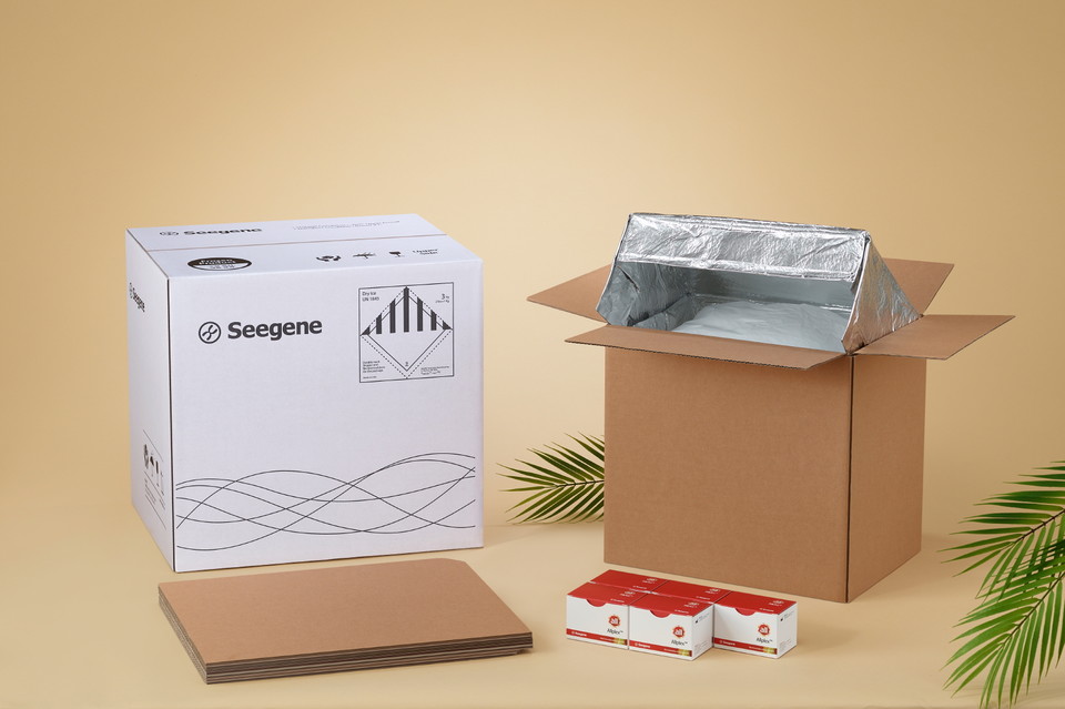 씨젠의 ESG 친환경 운송 포장박스 / 사진=씨젠