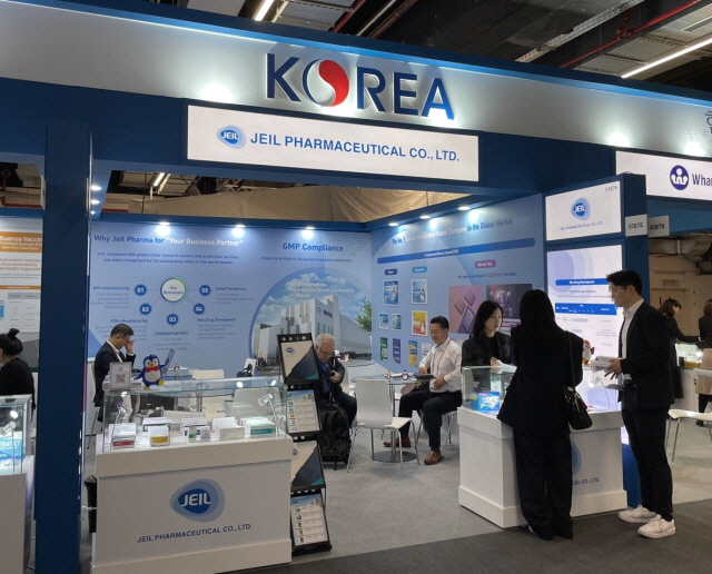 제일약품의 CPhI 2022 현장 부스의 모습 / 사진=제일약품