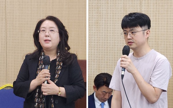 (사진 왼쪽부터) 한국약사스타트업대학 유완진 대표, 디어라운드 유상준 이사(공동대표/CTO)