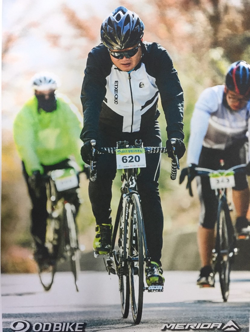 양평 그란폰도에 참가한 박희덕 대표의 모습 / 사진=박희덕 대표