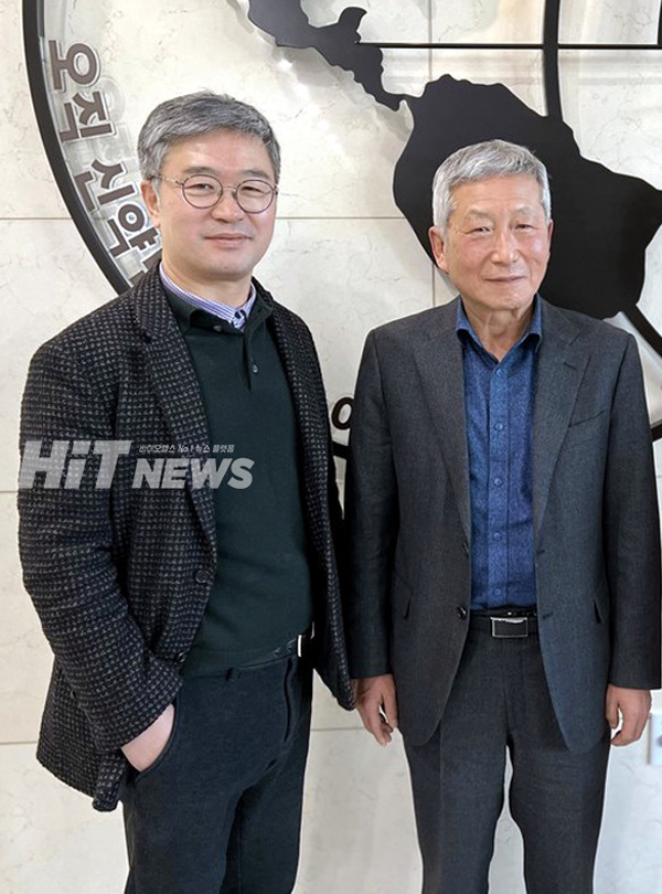 김용주 대표(오른쪽)와 박세진 사장.