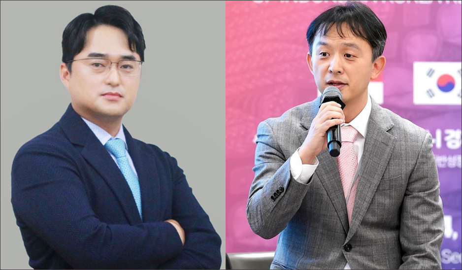 대웅제약 이창재 대표이사 사장(왼쪽)과 박성수 대표이사 부사장 / 사진=대웅제약