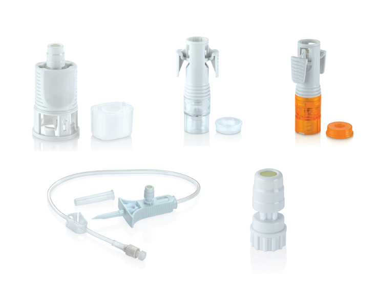 이스라엘 의료기기 기업인 심플리바(Simpliva)의 폐쇄형 약물전달 장치(CSTD) 'Chemfort' 시리즈 / 사진=휴온스메디텍