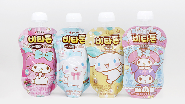 산리오 카지노사이트추천가 적용된 '비타톤' 4종 / 사진=조아제약
