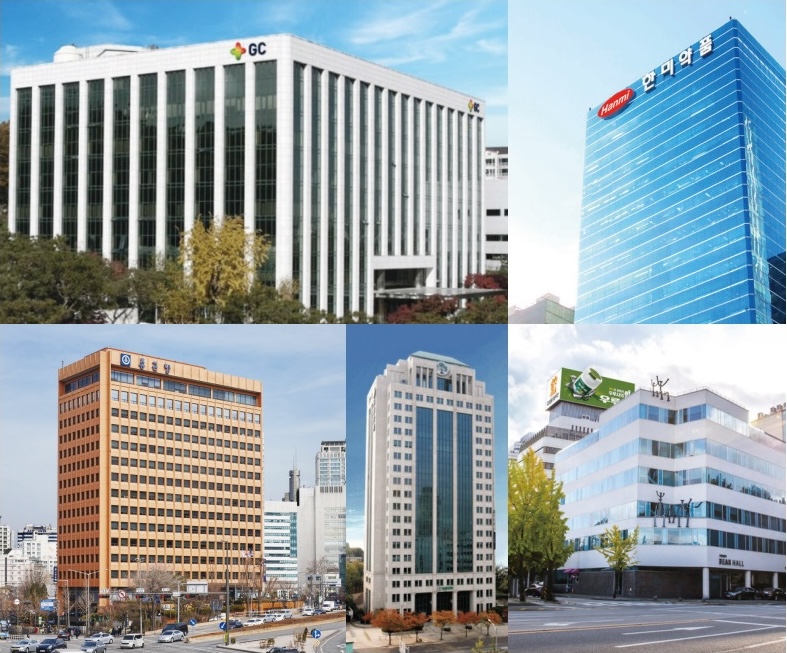 (1st Row) GC Biopharma/Hanmi Pharmaceuticals(2nd Row) Chongkundang/ Yuhan Corp. / Daewoong Pharma