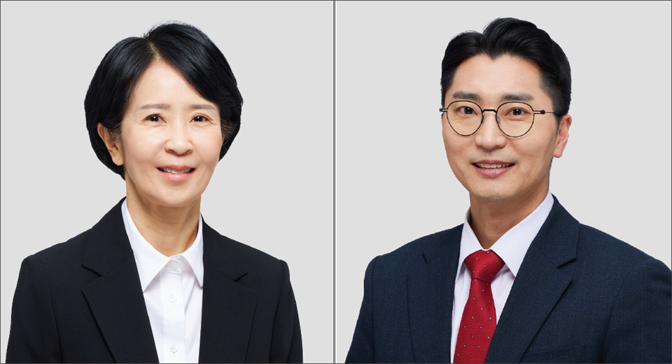 최수진 당선인(왼쪽)과 박준태 당선인.