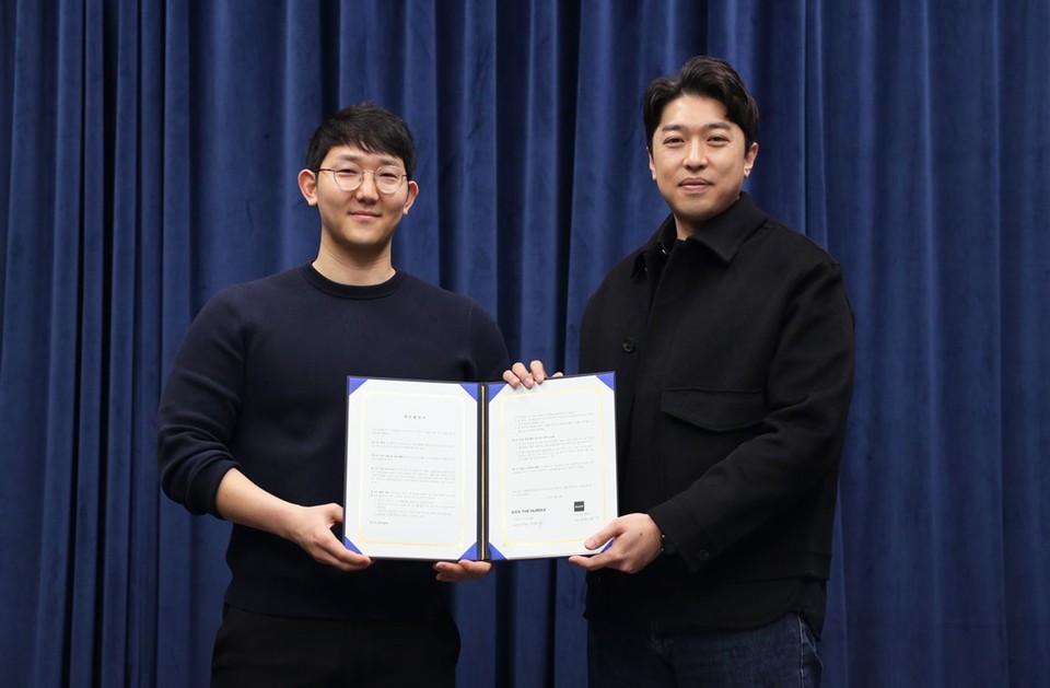 (사진 왼쪽부터) 양혁용 랜식 대표, 박진환 킥더허들 부대표 / 사진=랜식