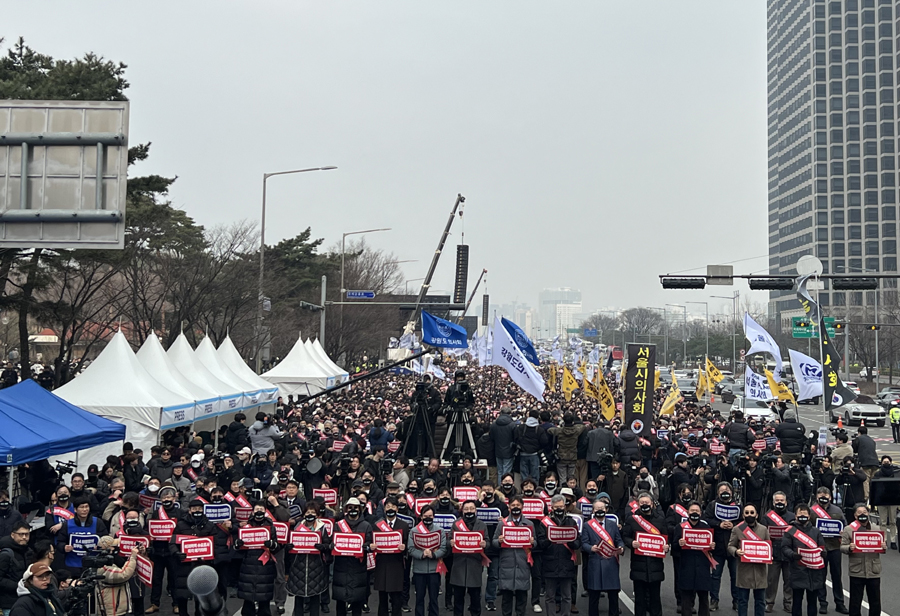 의대증원 저지를 위해 지난 3월 진행된 대한의사협회 궐기대회