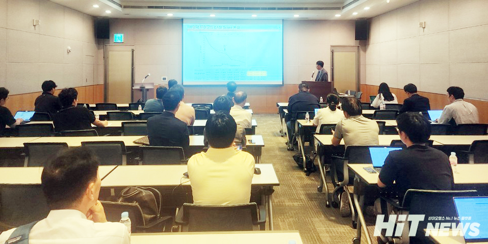 5일 강스템바이오텍은 줄기세포치료제인 퓨어스템AD주 임상3상 톱라인 데이터 설명회를 가졌다.