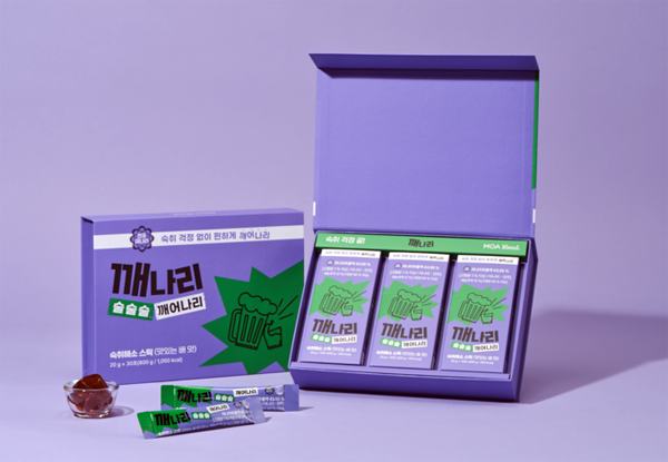 동의보감에 근거해 미나리 추출물로 숙취해소 젤리로 개발했다. 컨슈머 헬스케어(CHC)부문의 제품들이 늘어나고 있다.