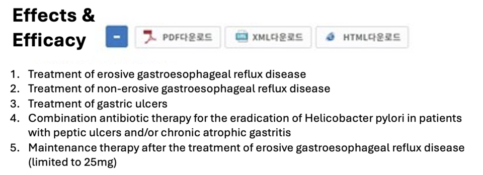 Indications of K-CAB (Tegoprazan), Source: MFDS