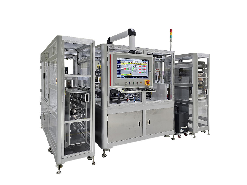 에이테크아이엔씨의 PFS 전용 전동 라벨러 AB022 / 사진=에이테크아이엔씨